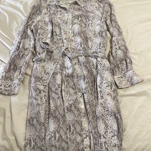 Snakeskin print dress